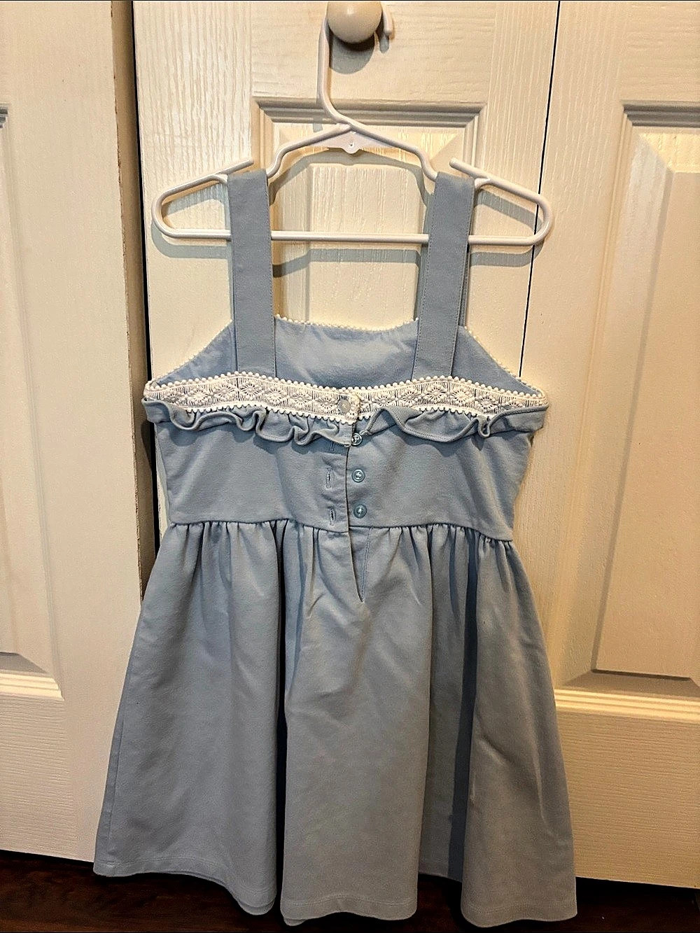 Girls' Blue Lace Trim Sundress Like New